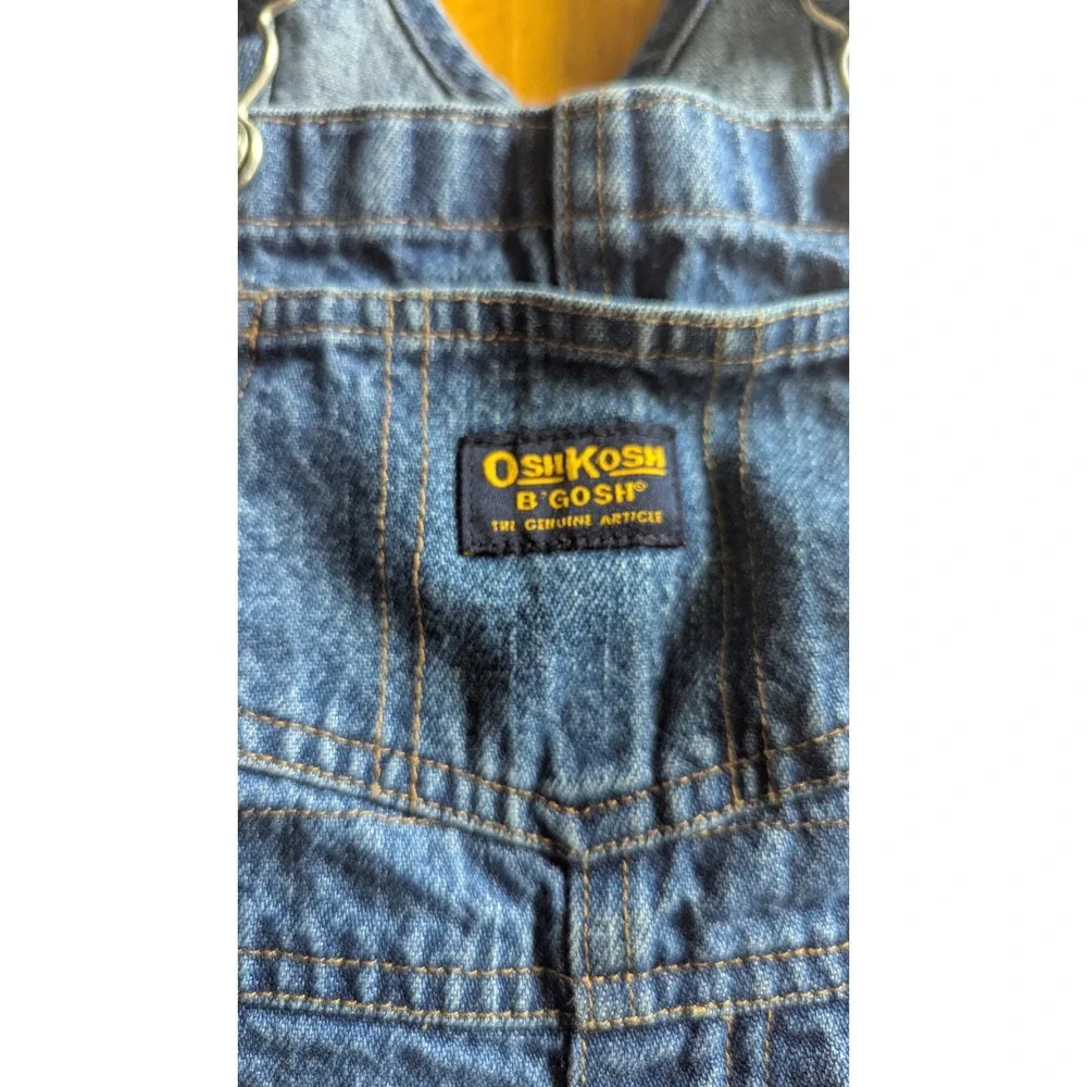 Y2k OshKosh B'gosh Baby Boys Blue Denim Shortalls Overalls 12 Months